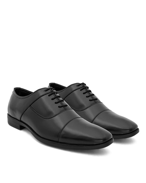 Fentacia Genuine Leather Toe-Cap Oxfords