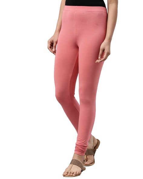TRASA Women's Slim Fit Ultra Soft Cotton Churidar Leggings - Black, Size:-  M : Amazon.in: Fashion