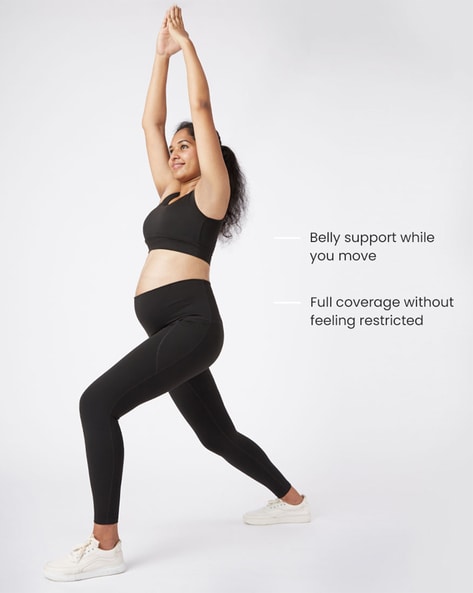 Active Support Black Maternity Leggings