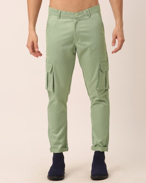 Twill cargo trousers - Green - Ladies | H&M IN