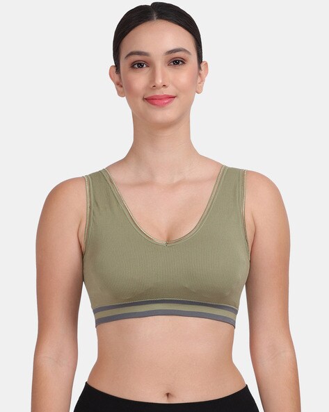 Padded Non Wired Seamless Removable Cookies Sports Bra SB05