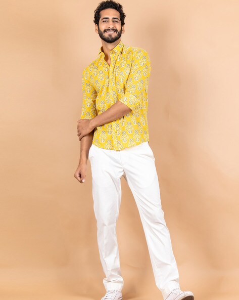 Orange shirt with white pants - Labelbyanuja