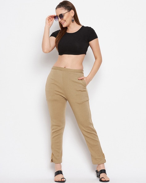 Trousers | Slim Cropped Eco Dye Coloured Trousers Color - SPRINGFIELD Womens  ⋆ Anne Beauty Care