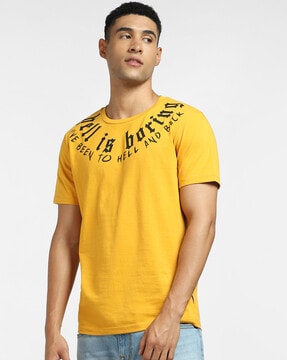 Buy Yellow Tshirts for Men by Jack Jones Online | Ajio.com