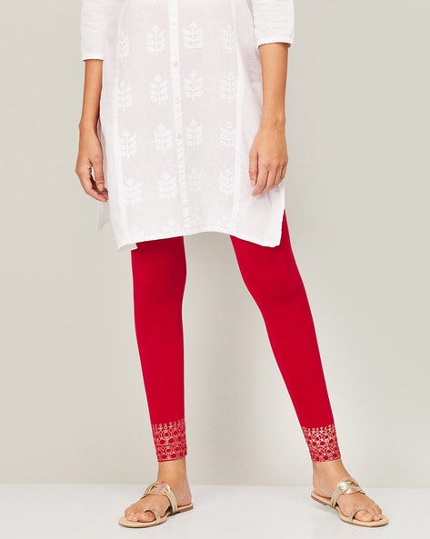 Melange printed outlet leggings