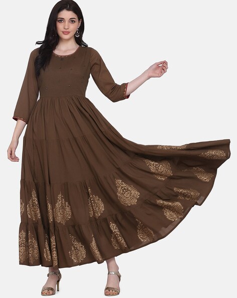 Flower Lace A Line Dubai Muslim Evening Gowns With Sleeves With Elegant  Brown V Neck And Puffy Short Sleeves From Babydress001, $57.17 | DHgate.Com
