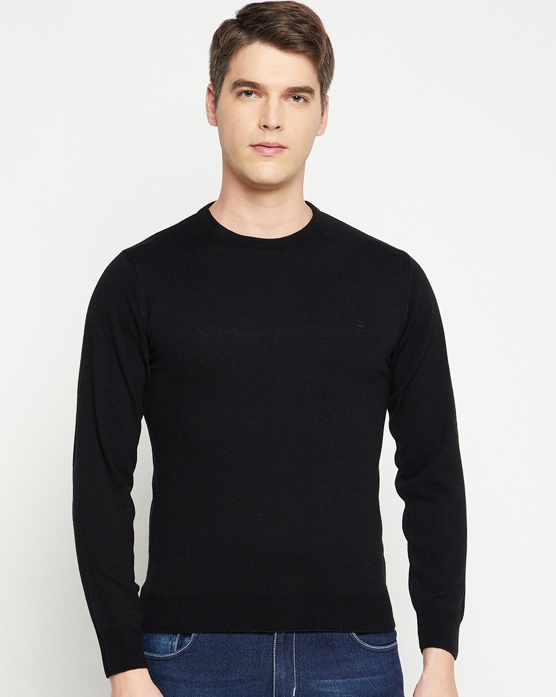 Mens black pullover discount sweater