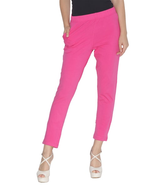 Buy Fuchsia Pink Solid Slim Pants Online  W for Woman