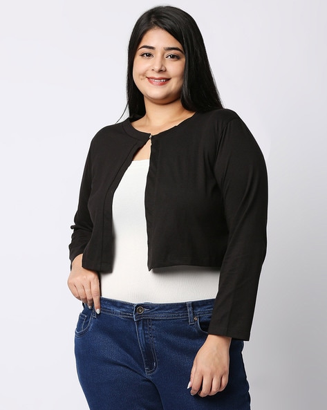 Black shrug plus clearance size