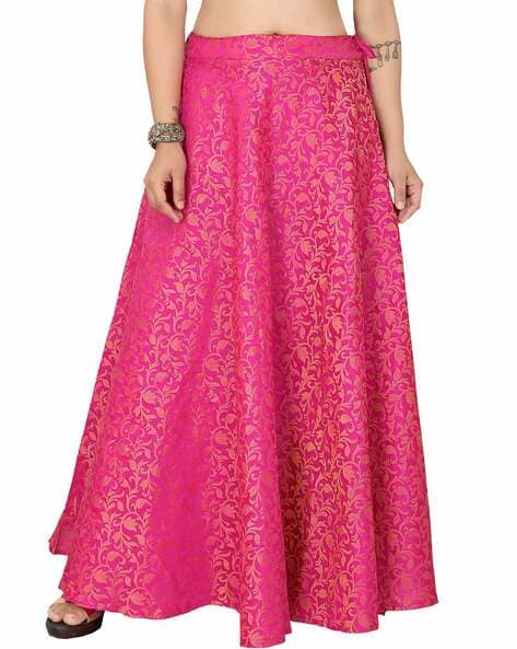 Pink long discount skirt online india