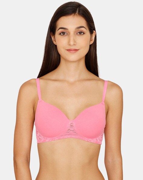 Buy Zivame True Curv Double Layered Non Wired Full Coverage Super Support  Bra - Black at Rs.699 online