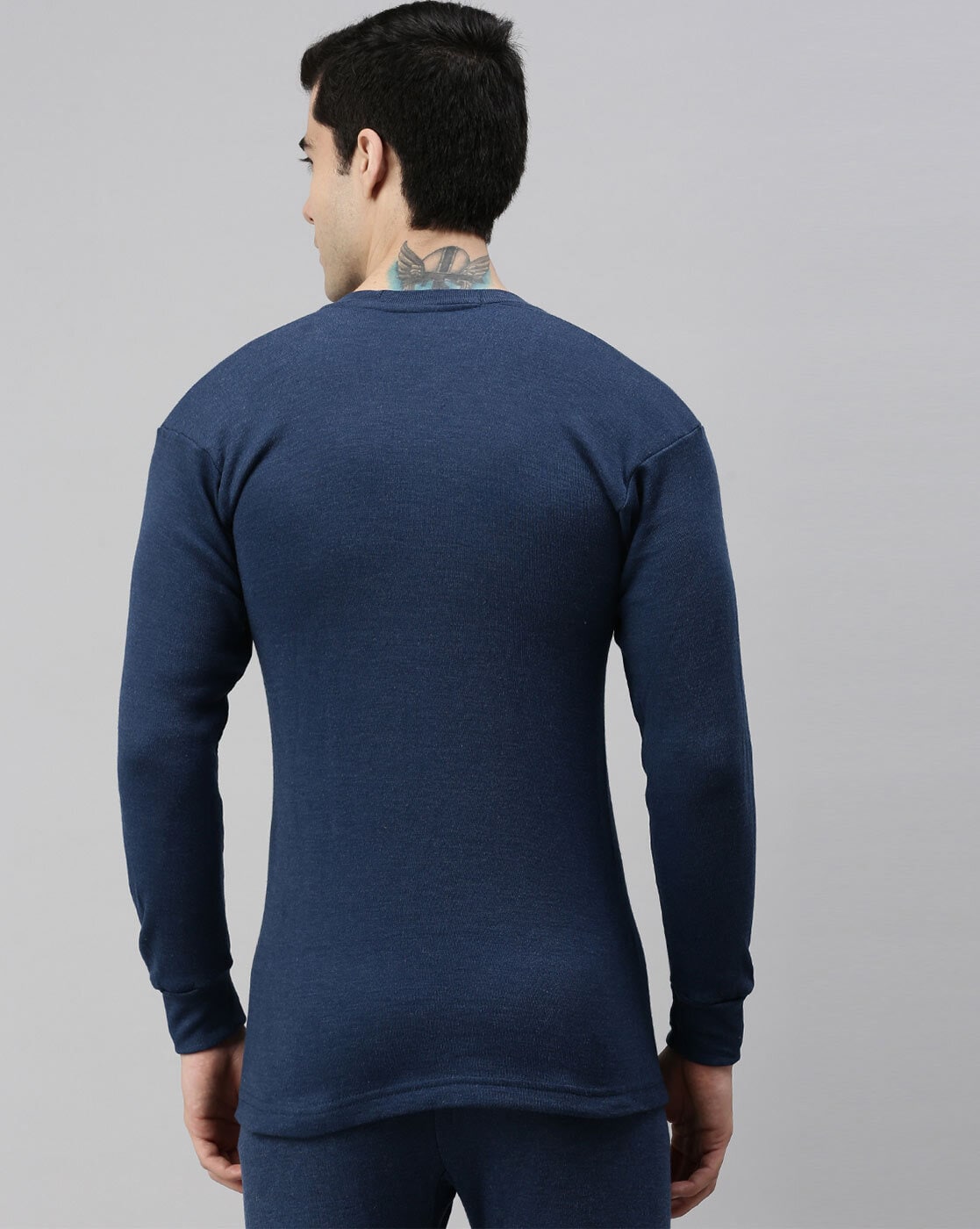 Buy Lux Cottswool Men Blue & Black Solid Cotton Blend Pack Of 2 Thermal  Vests Online at Best Prices in India - JioMart.