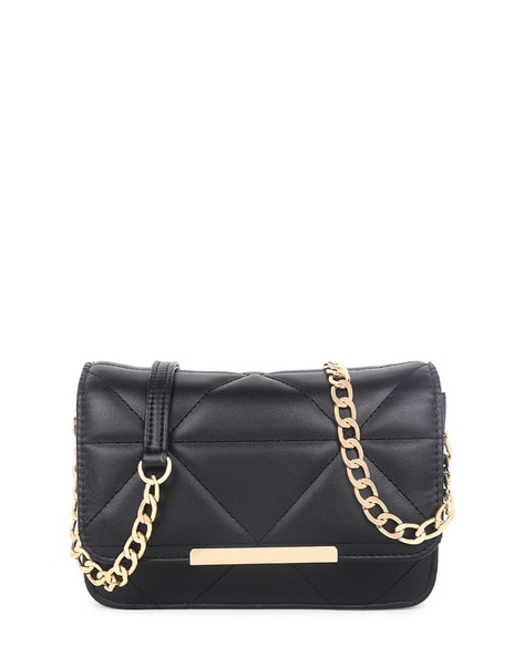 Kate Spade shoulder bag black gold chain