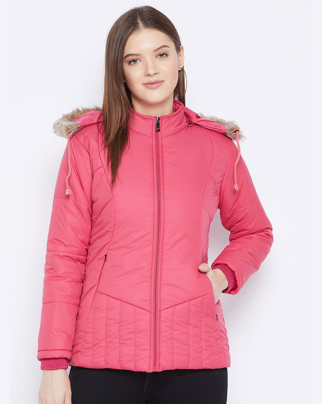 rurumu:♡color block boa pile jacket♡pink rurumu Block BOA PILE Jacket pink