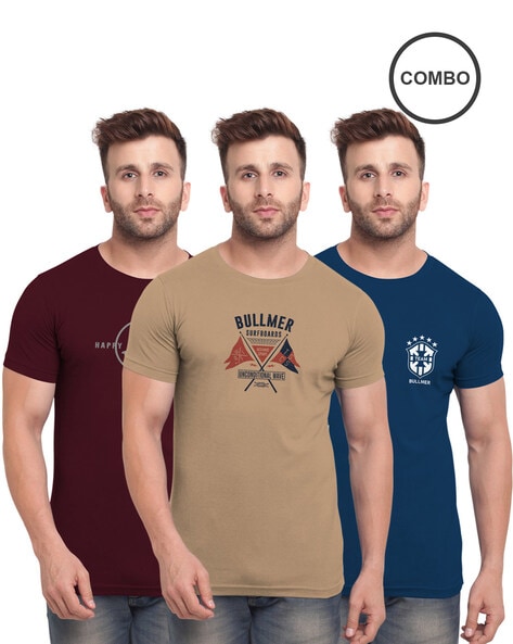 Buy Multicoloured Tshirts for Men by Bullmer Online