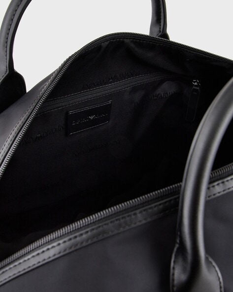 Buy EMPORIO ARMANI Duffle Bag with Eagle Logo Black Color Men