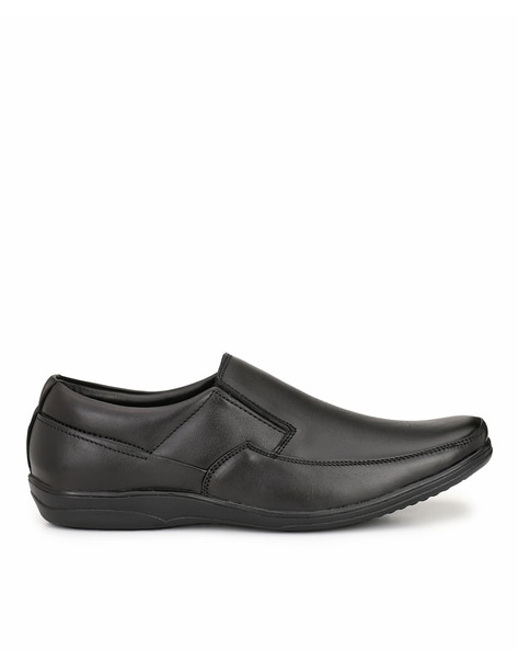 Fentacia Round-Toe Genuine Leather Slip-On Shoes