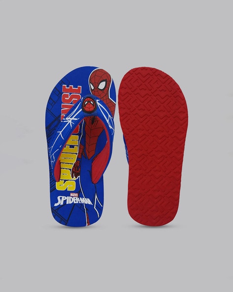 Spider Man Print Thong Strap Flip Flops