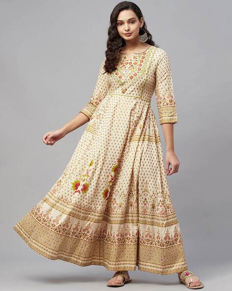 Buy Beige Dresses & Gowns for Women by Amira's Indian Ethnic Wear Online