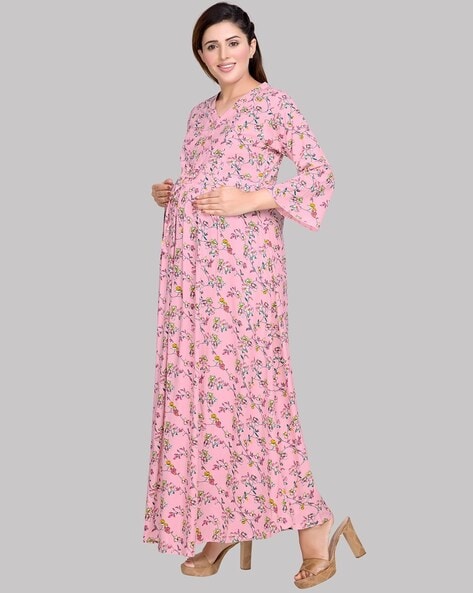 Buy CB Creation Rayon Anarkali Maternity Dress Feeding Kurti with Concealed Nursing  Zip for Breastfeeding - GEN_12 Online In India At Discounted Prices