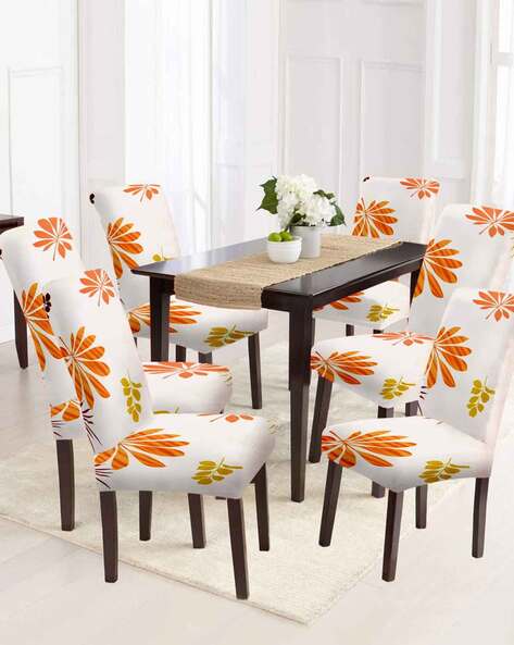 Pack of Dining Chair Slip Covers Floral
