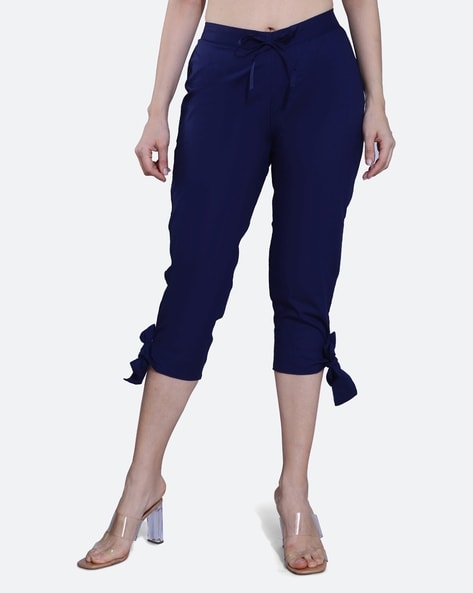 Buy Navy Trousers & Pants for Women by Fck-3 Online