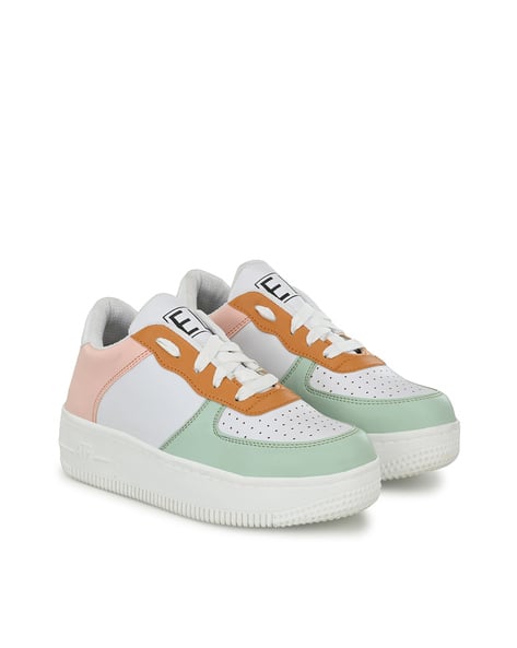 EL PASO Colour-Block Round-Toe Slip-Ons