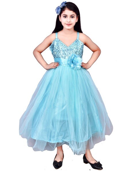 Buy Turquoise Dresses & Frocks for Girls by AARIKA GIRLS ETHNIC Online |  Ajio.com