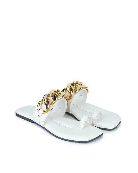 Chanel white flat sandals new arrivals