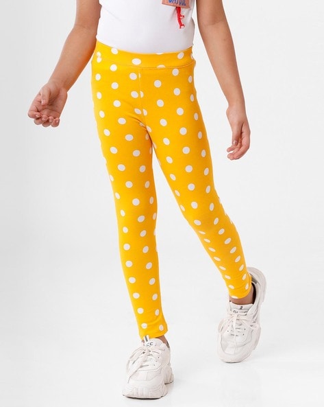 Buy HERE&NOW Girls Yellow Printed Ankle Length Leggings - Leggings for Girls  15822322 | Myntra