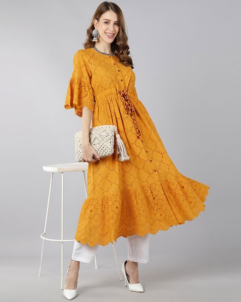 Mustard work outlet dress