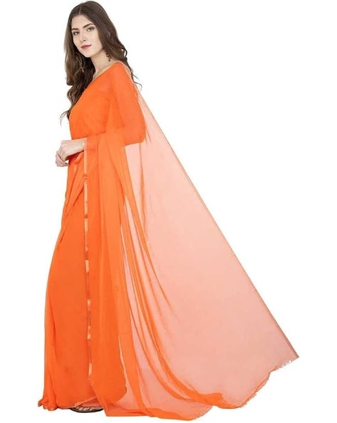 Plain Casual Ladies Fancy Brasso Saree, 6.3 m (with blouse piece), Dry  clean at Rs 350/piece in Surat