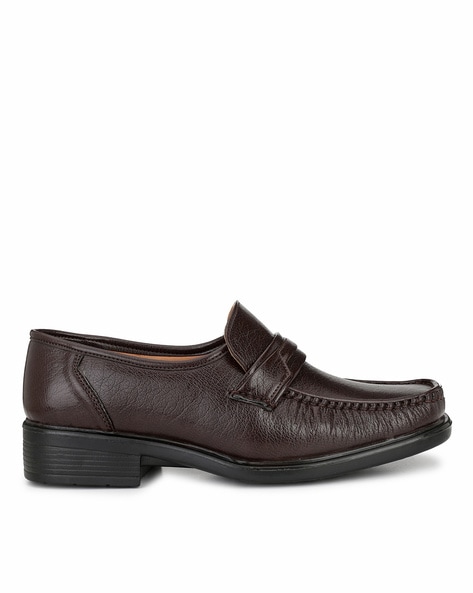 Fentacia Square-Toe Genuine Leather Loafers