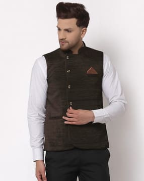 klotthe Textured Nehru Jacket-picture-24