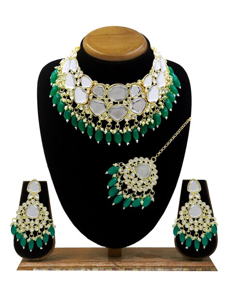 Kundan work jewellery online on sale shopping