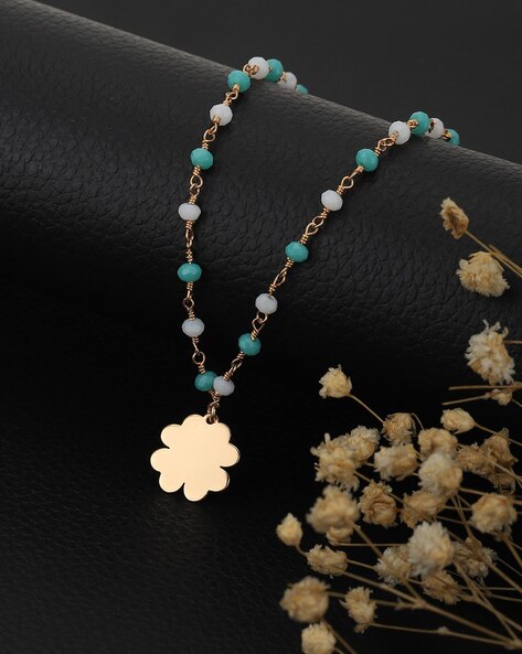 Blue Lapis Lazuli Diamond Clover Necklace - Allure South Sea Pearls