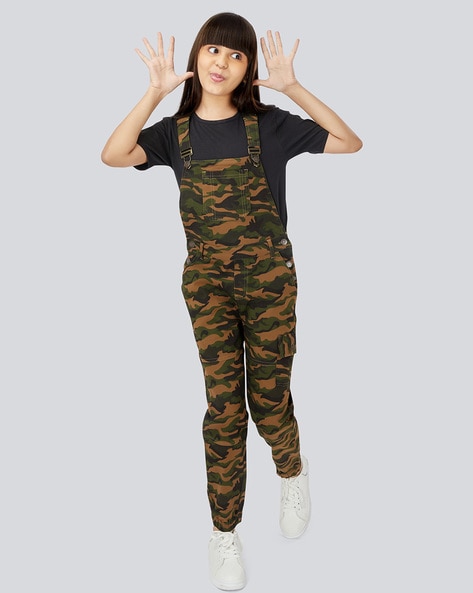 Female Brown Cotton Army Track Pant