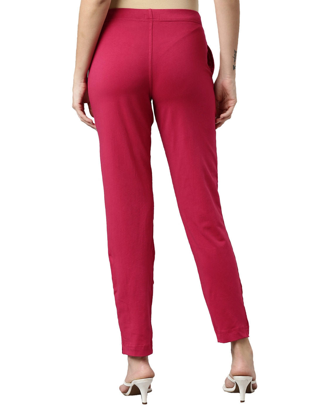 Go Colors Women Solid Bright Viscose Mid Rise Casual Pants - Red: Buy Go  Colors Women Solid Bright Viscose Mid Rise Casual Pants - Red Online at  Best Price in India | Nykaa