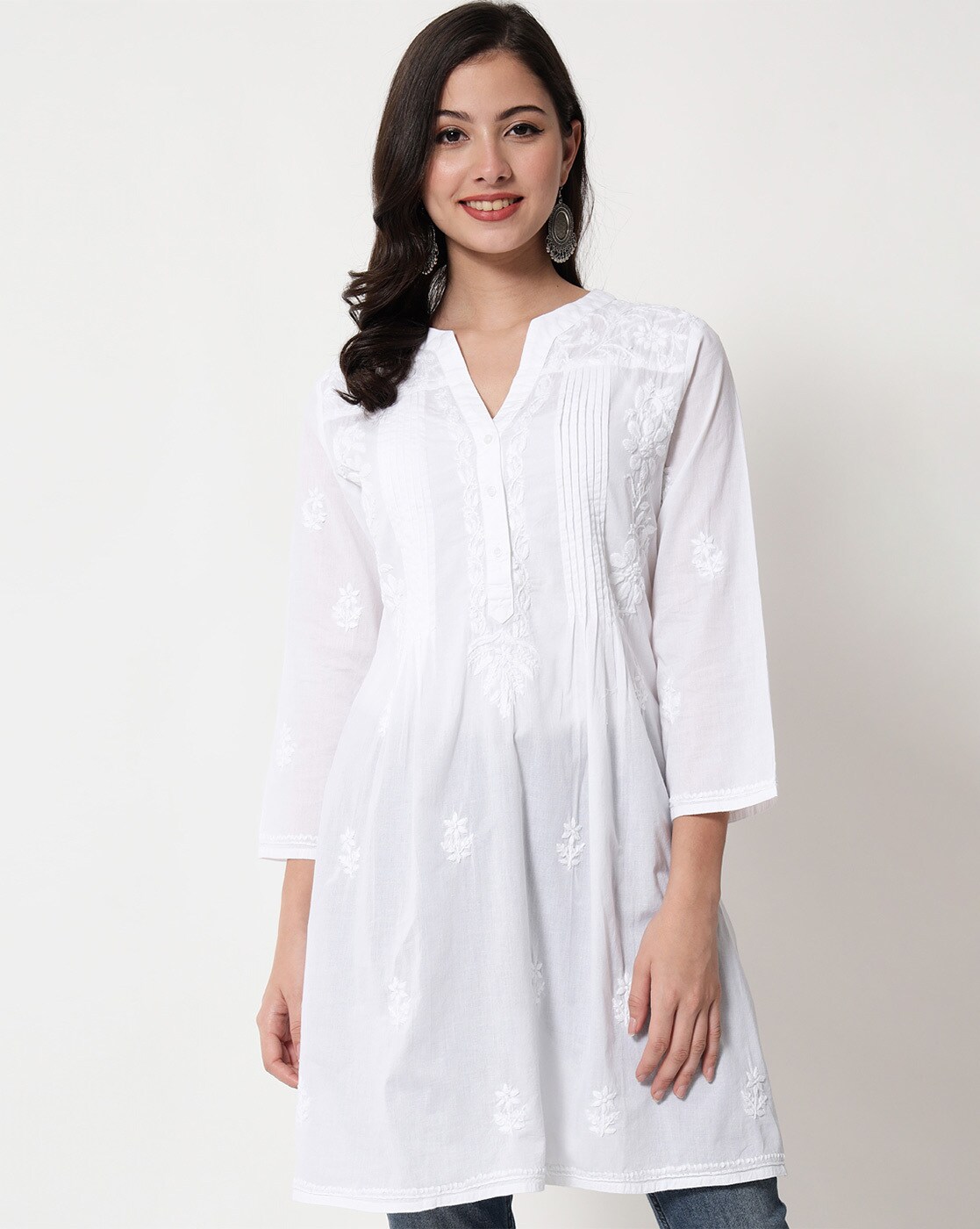 Buy Jaipuri Adaah Modern Girl Pure Cotton Short Kurti online
