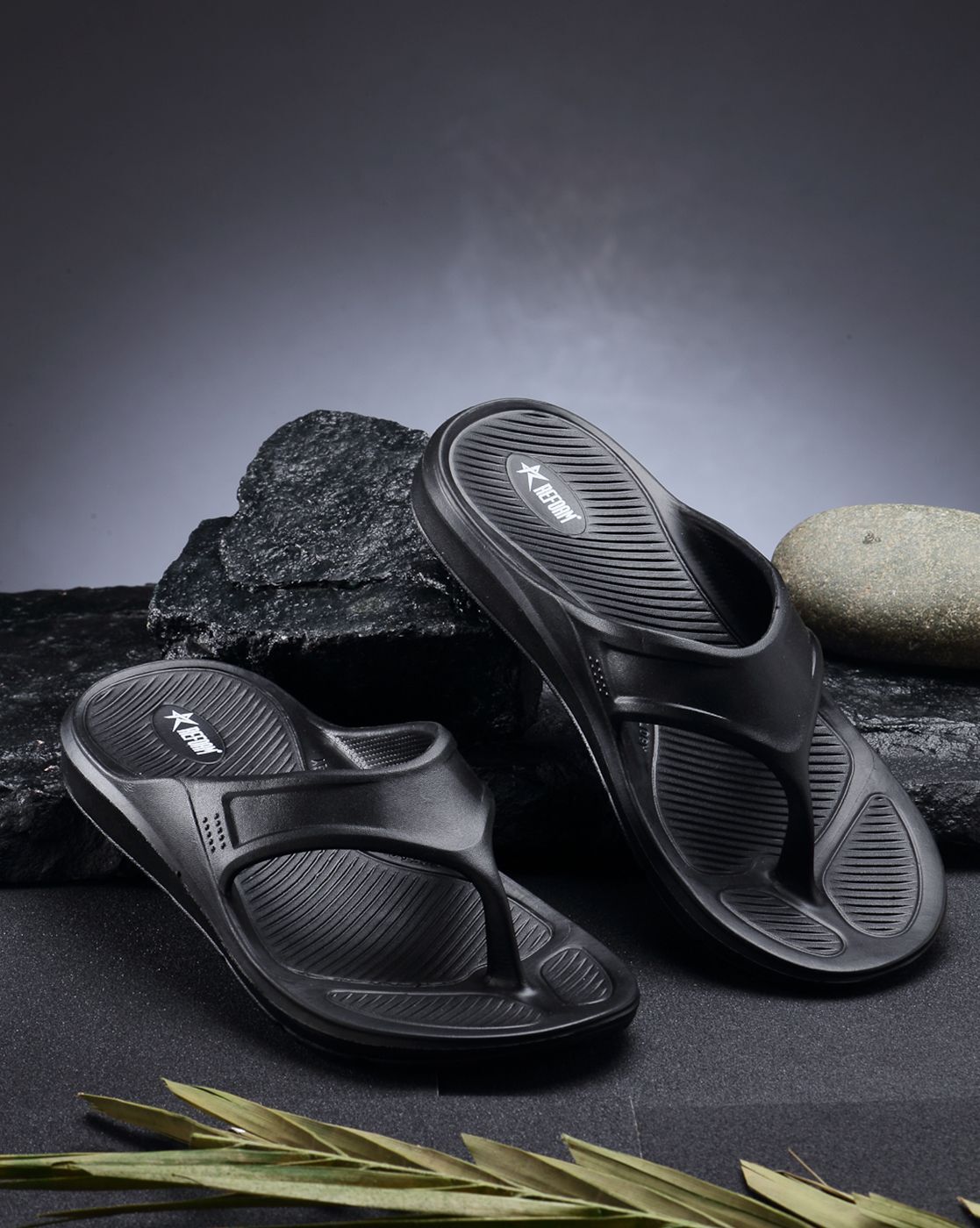 Buy Black Flip Flop Slippers for Men by REFOAM Online Ajio