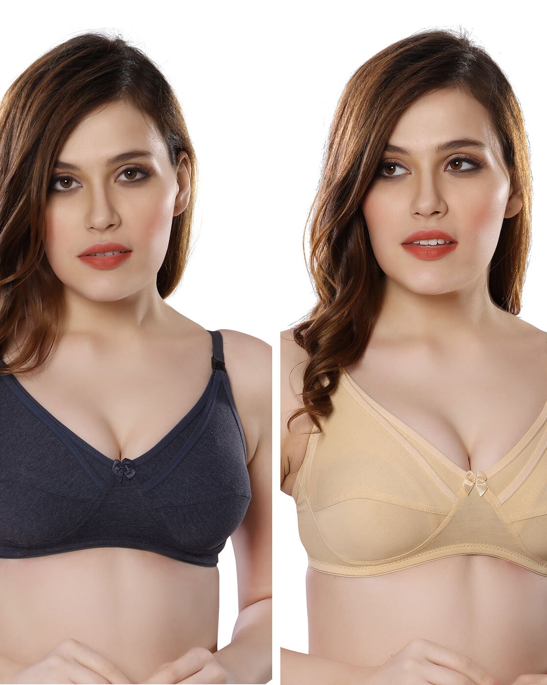 Nude nursing bra for night and day