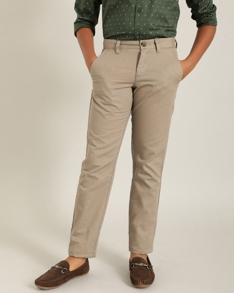 Buy Indian Terrain Men Brooklyn Slim Fit Trousers - Trousers for Men  20605194 | Myntra