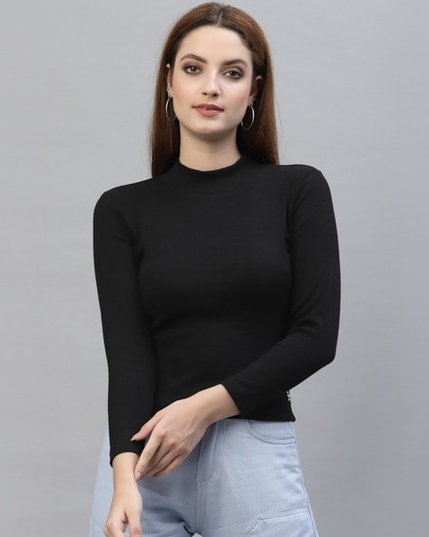 Buy Black Tops for Women by FRISKERS Online | Ajio.com