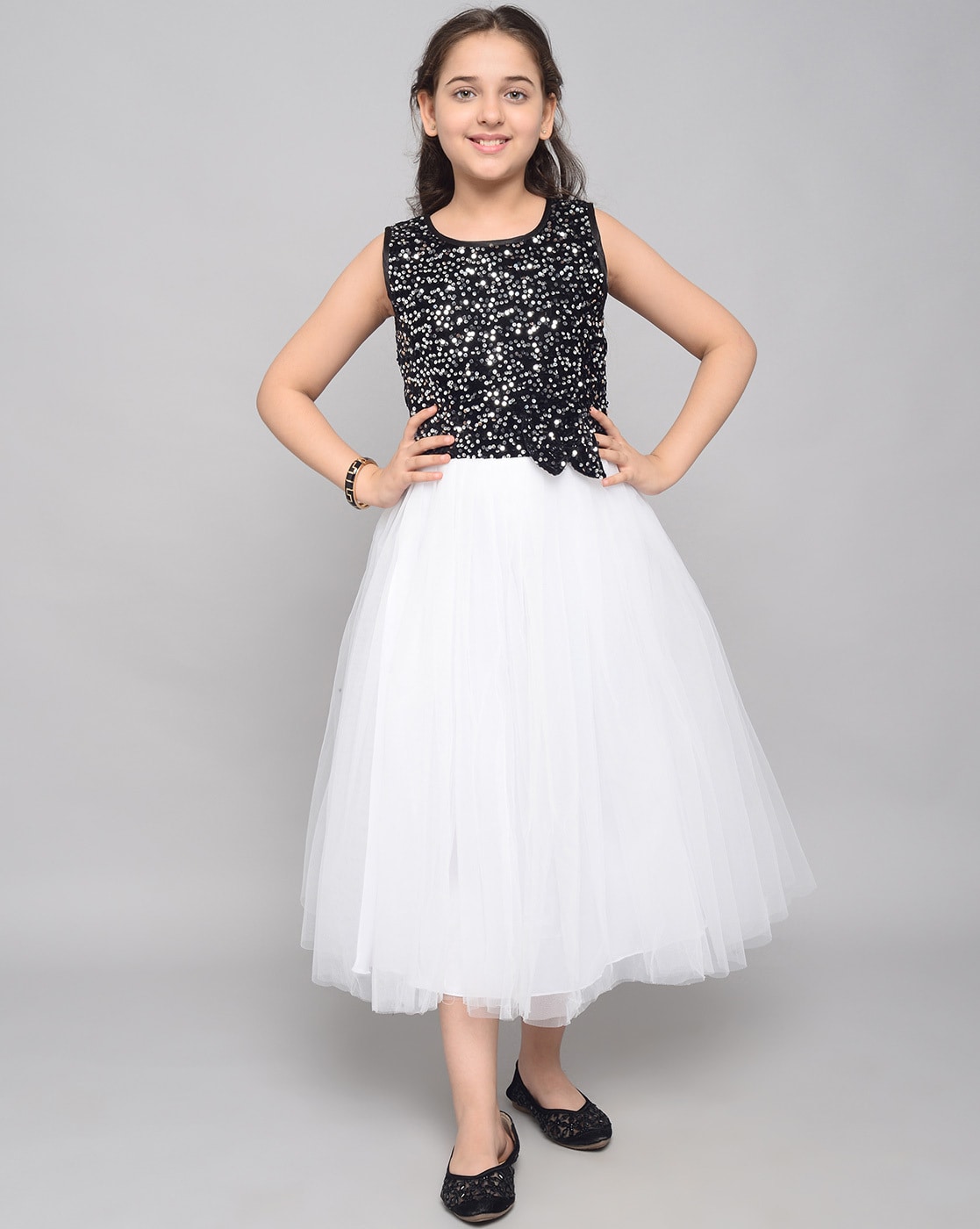 StylesILove Little Girl Checkered Tunic Dress, Black and White (3-4 Years)  - Walmart.com