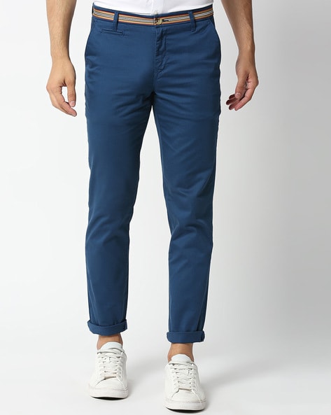 Buy Thomas Scott Black Slim Fit Flat Front Trousers for Men's Online @ Tata  CLiQ