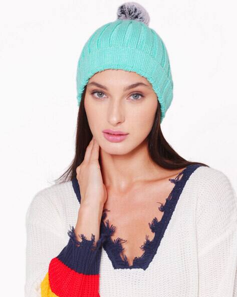 Striped Pattern Beanie Cap