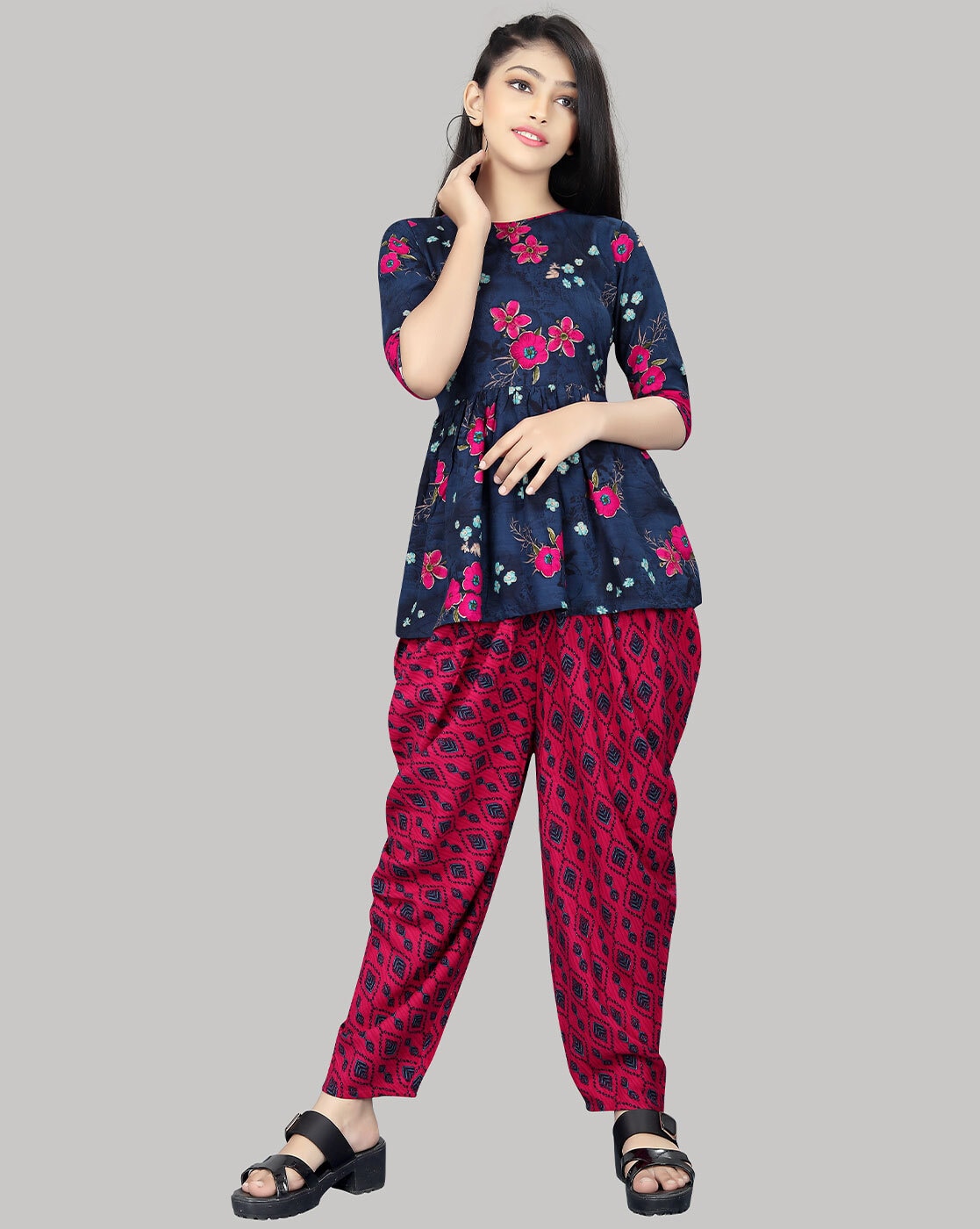 Buy Pink & Navy Sets for Girls by ARSHIA FASHIONS Online