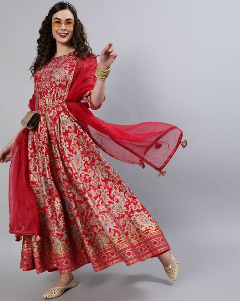 Anarkali kurta with outlet dupatta