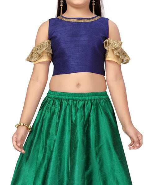 Buy online Cold Shoulder A-line Lehenga from ethnic wear for Women by Urs  for ₹4679 at 42% off | 2024 Limeroad.com