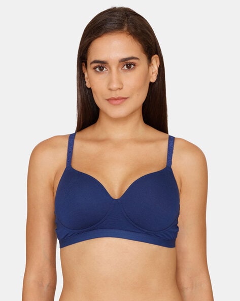 Buy Zivame Beautiful Basics Padded Non Wired 3/4th Coverage Backless Bra -  Baltic at Rs.549 online